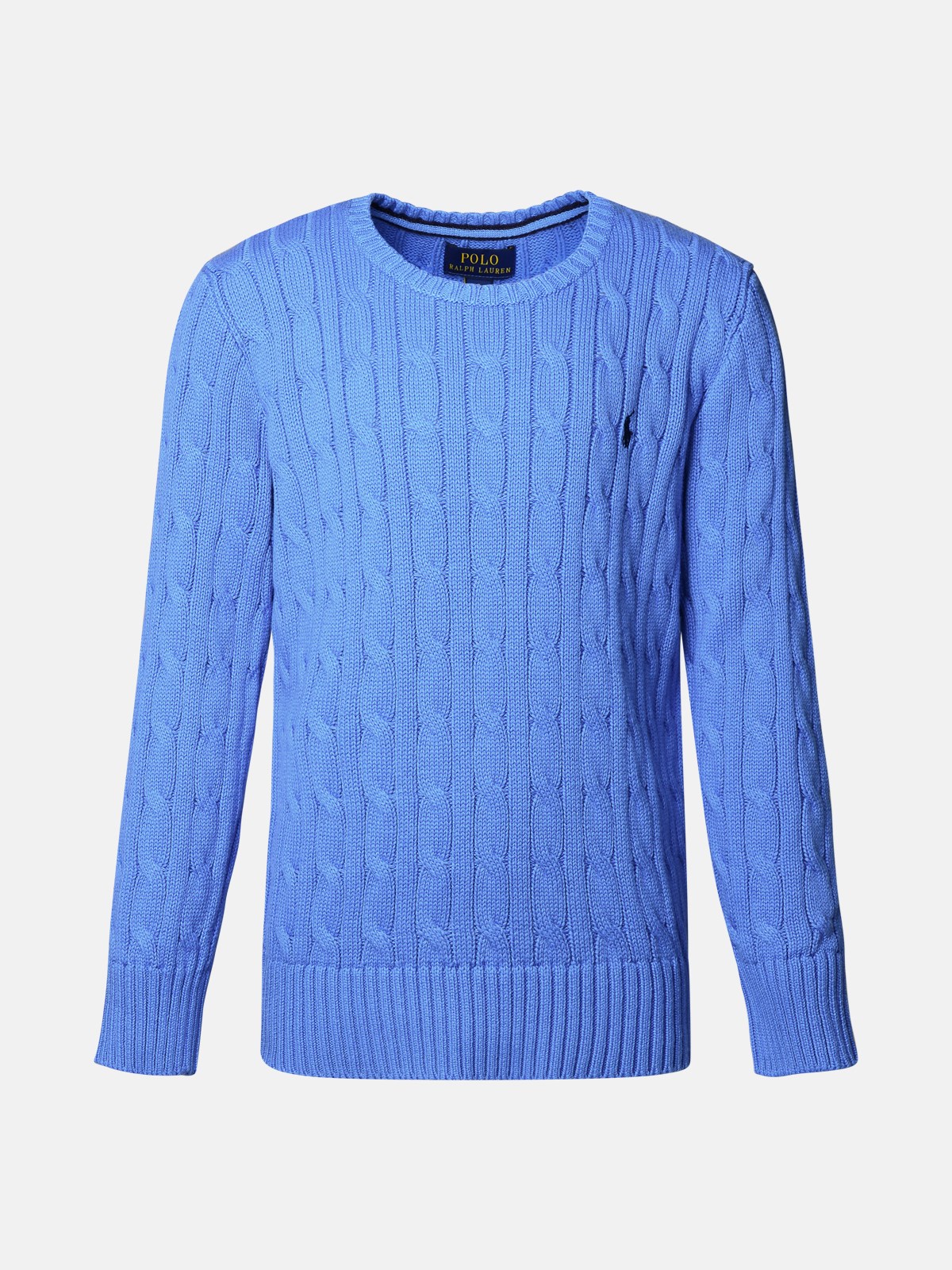 Shop Polo Ralph Lauren Light Blue Cotton Sweater