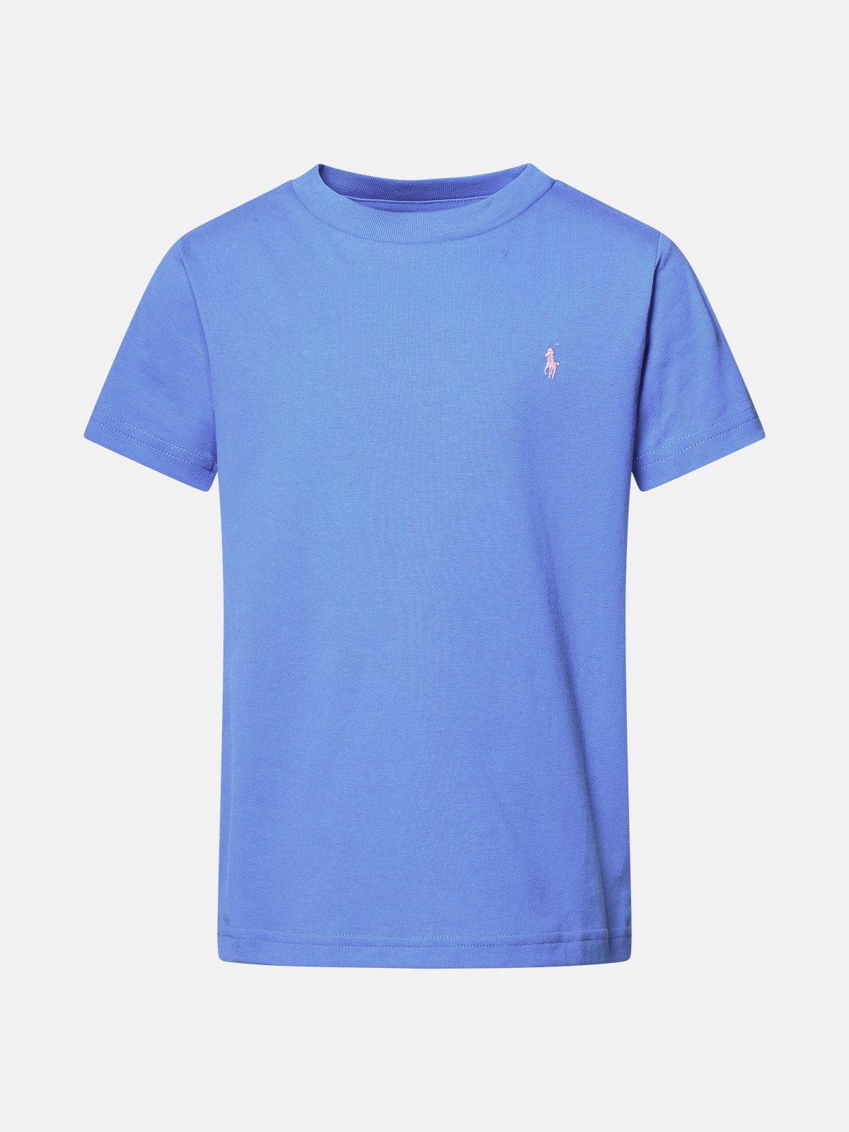 Shop Polo Ralph Lauren Light Blue Cotton T-shirt