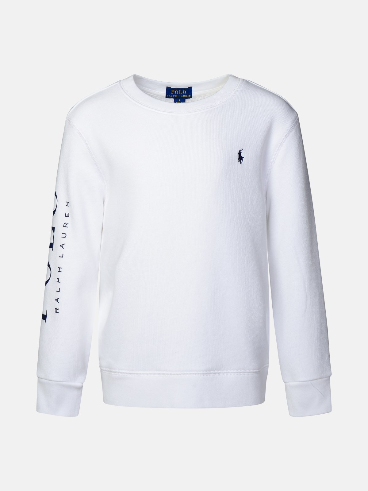 Shop Polo Ralph Lauren White Cotton Blend Sweatshirt