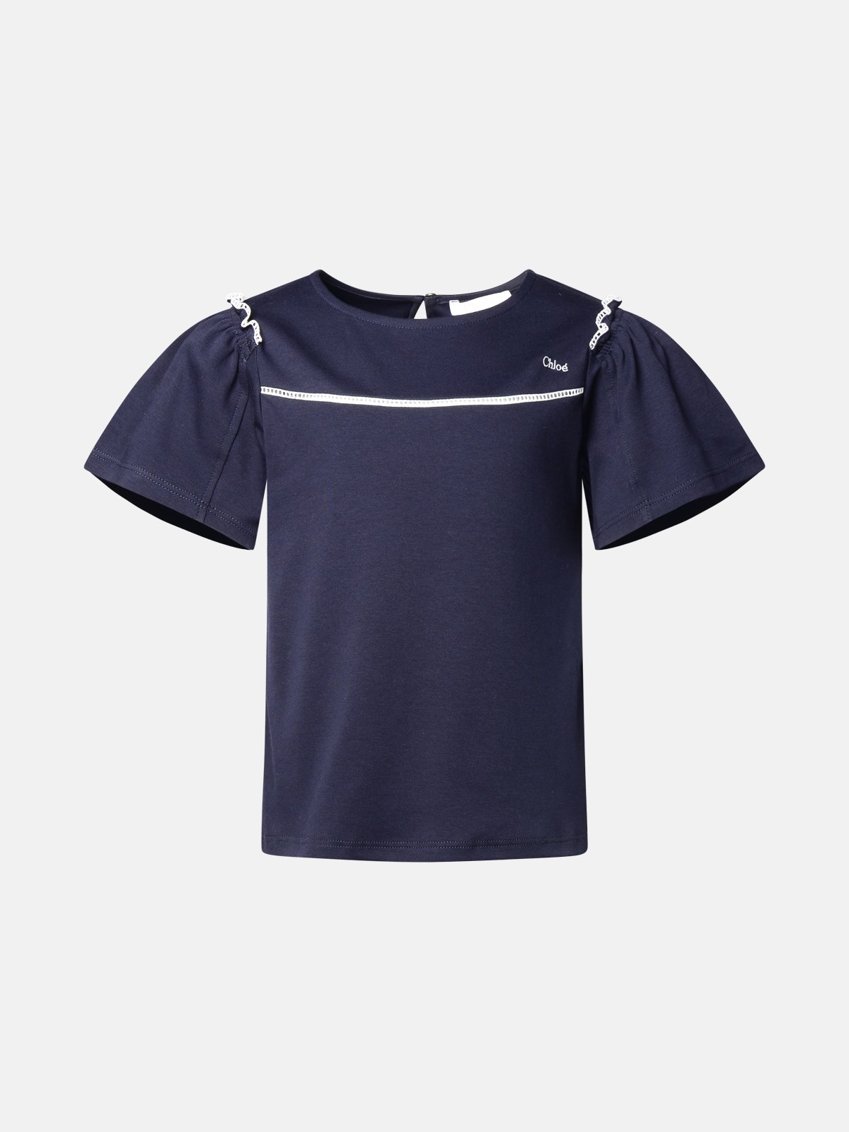 Shop Chloé T-shirt Logo In Navy