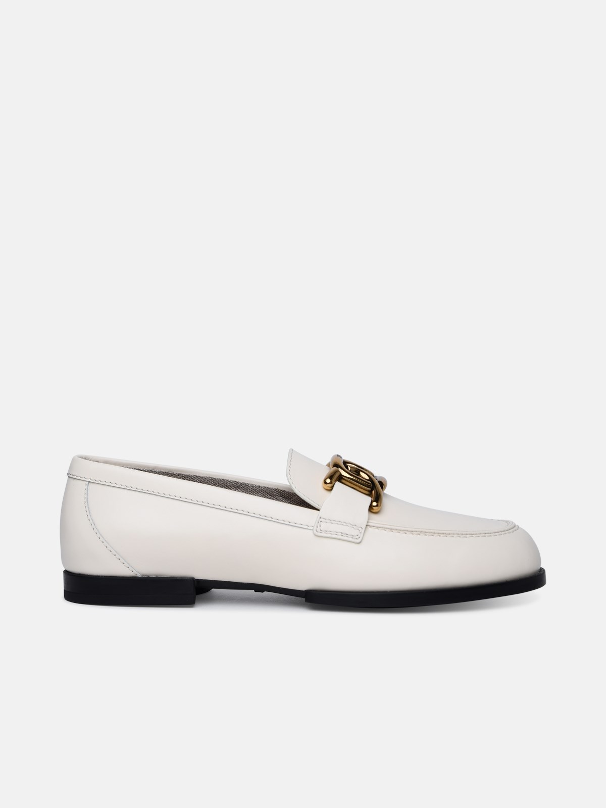 Tod's Cream Leather Loafers