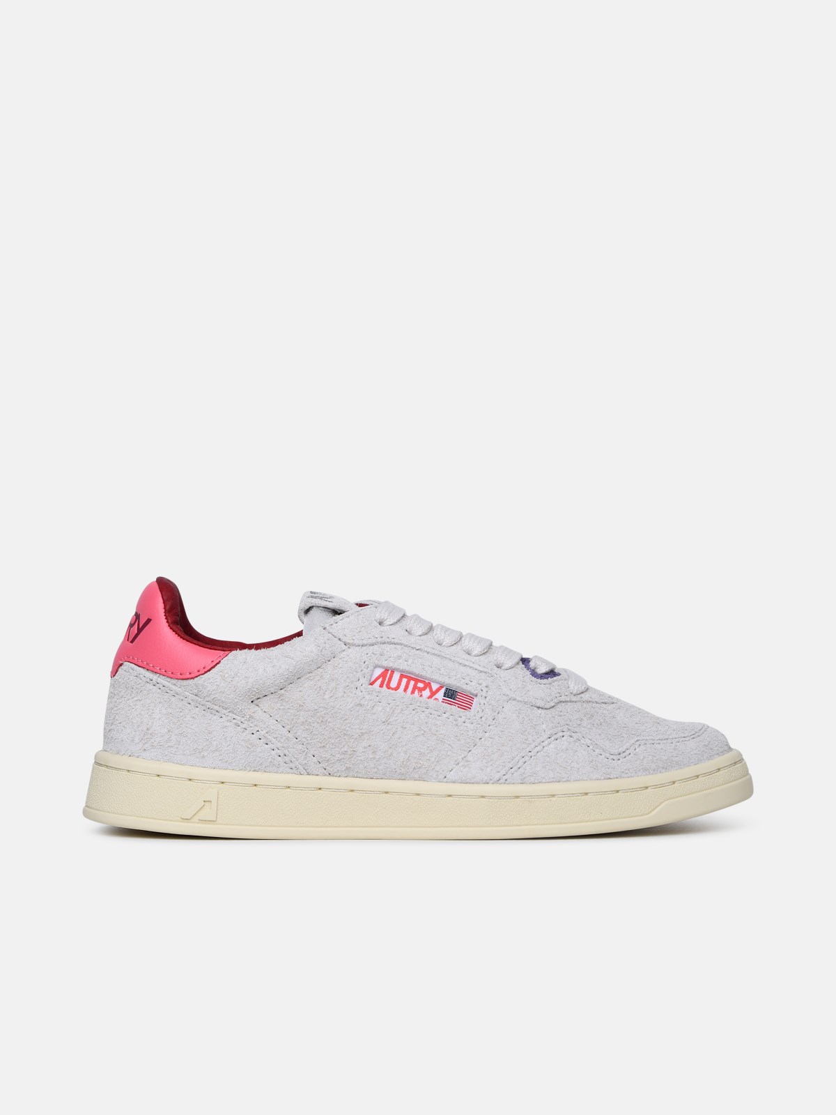 Shop Autry Multicolor Suede Sneakers In White