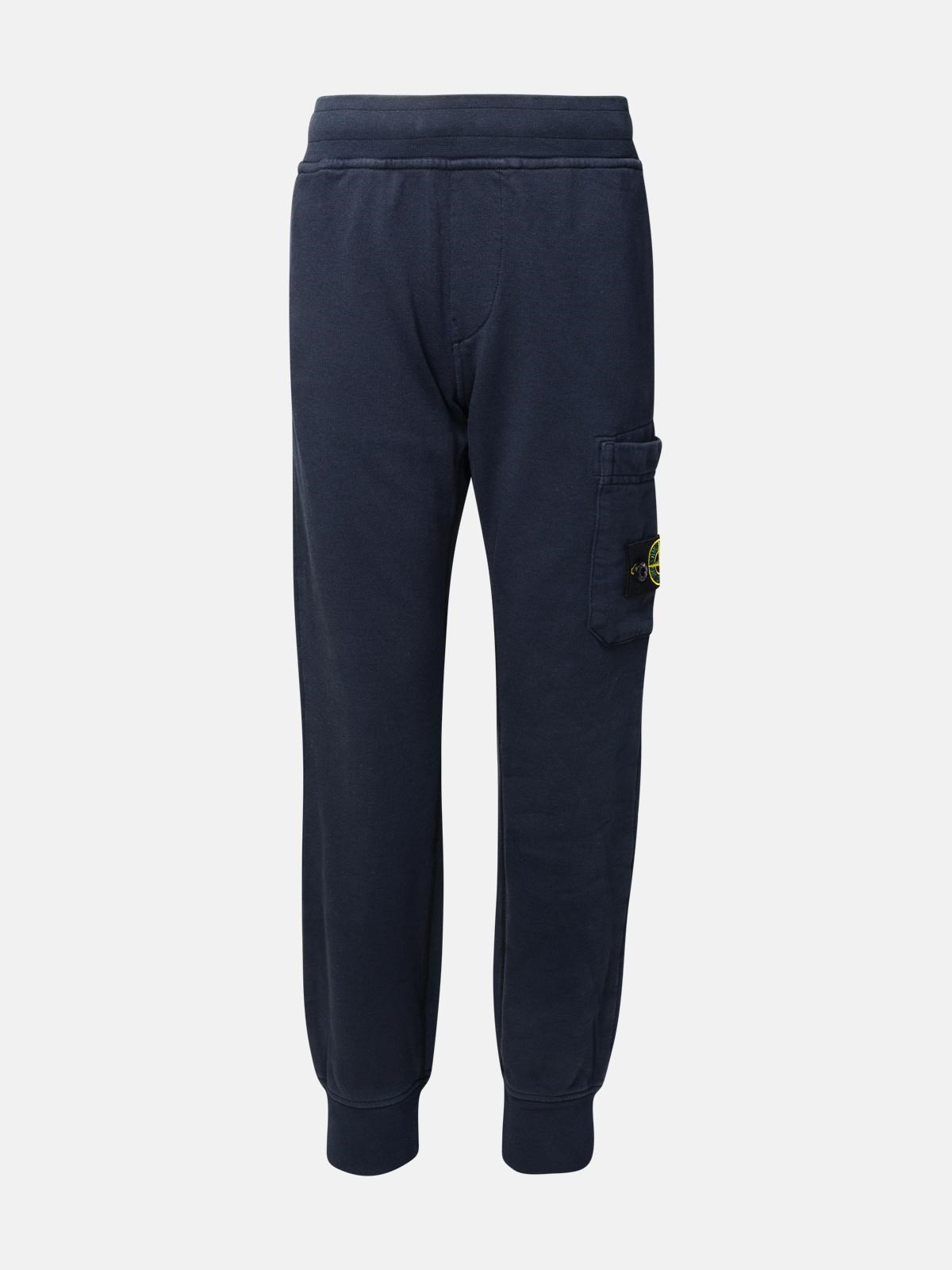 Shop Stone Island Junior Pantalone Jogger In Navy