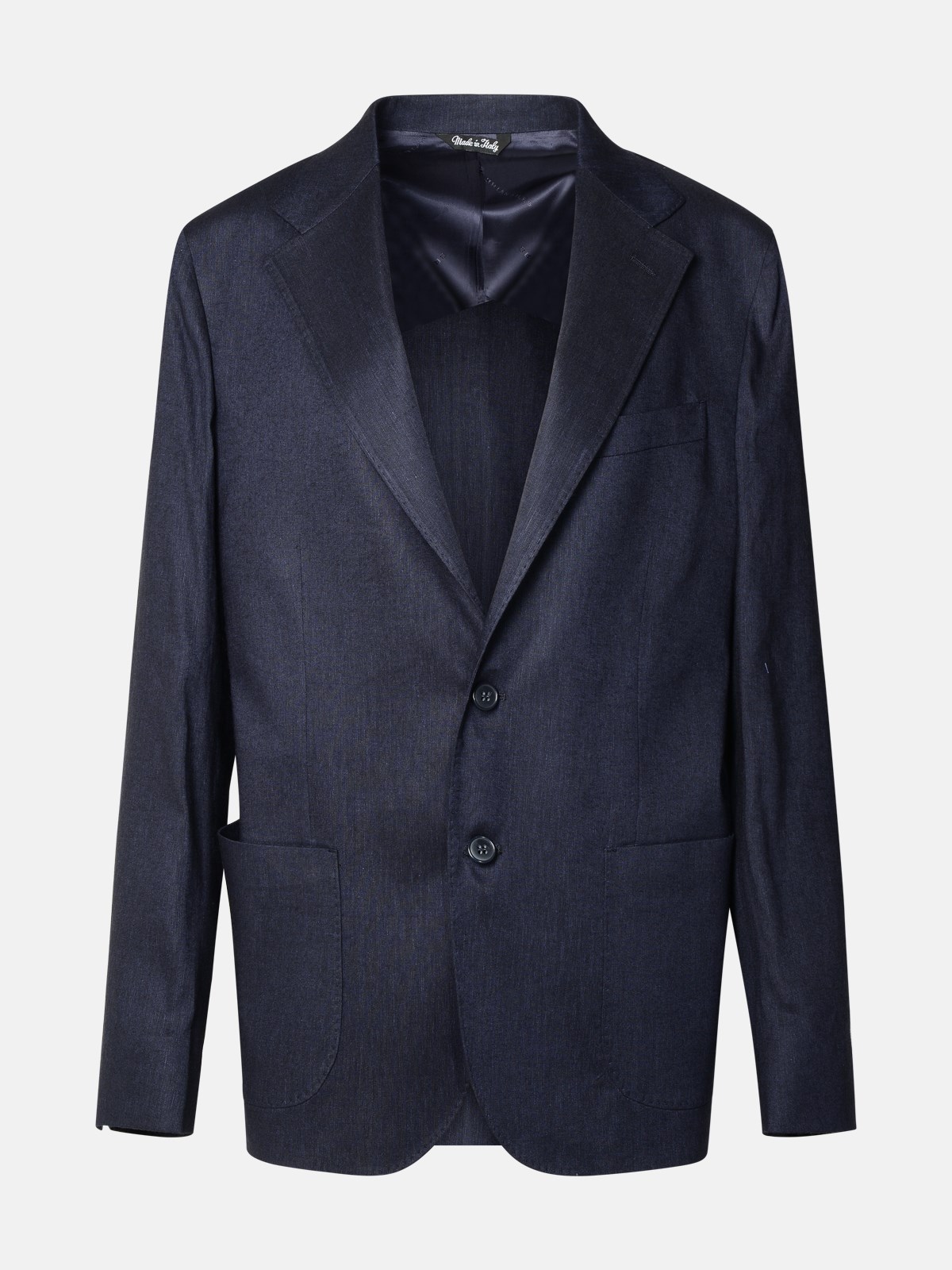 Shop Brian Dales Blue Linen Blend Jacket