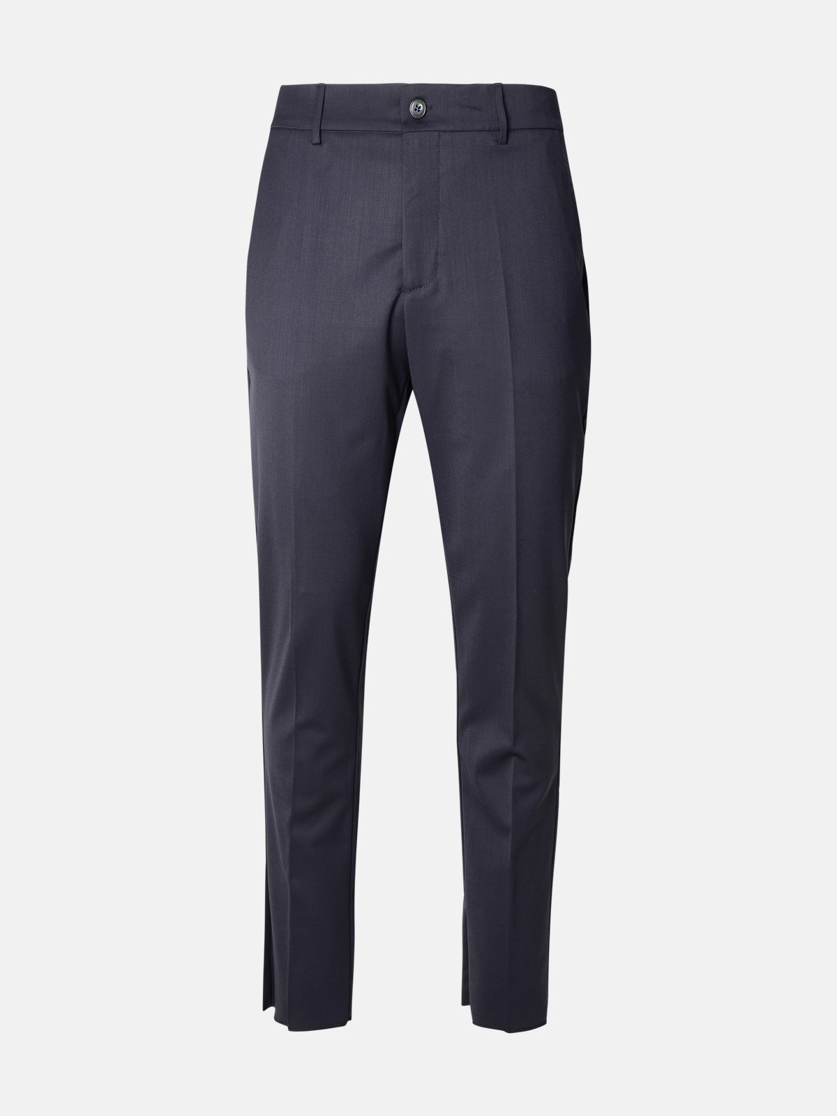 Shop Brian Dales Blue Wool Blend Trousers