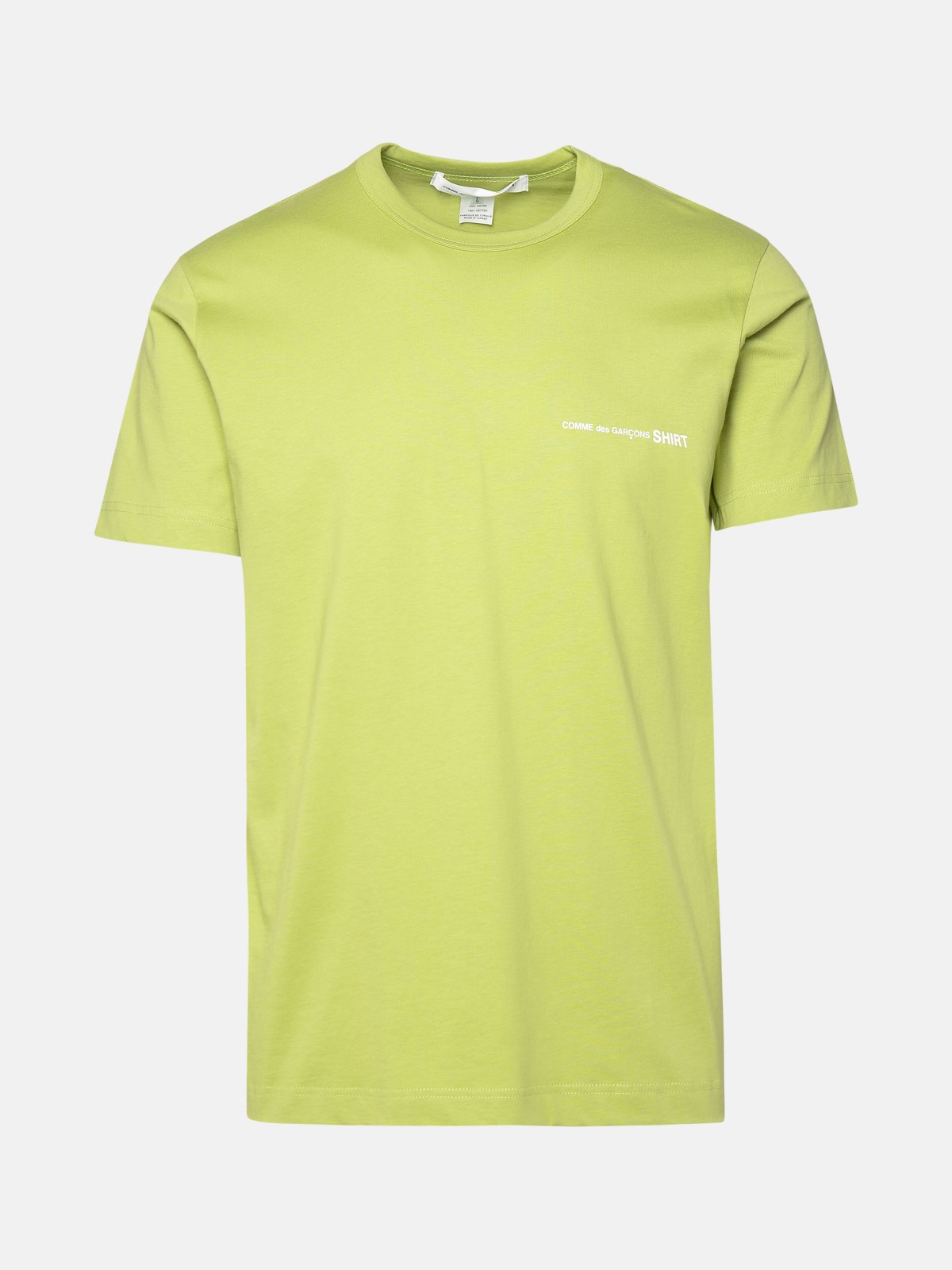 Shop Comme Des Garçons Shirt Green Cotton T-shirt