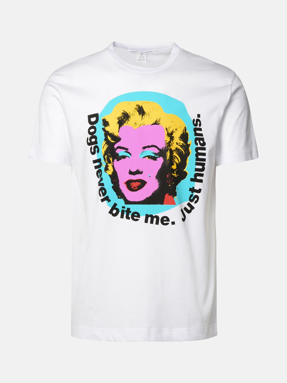 Shop Comme Des Garçons Shirt 'marilyn Monroe' White Cotton T-shirt