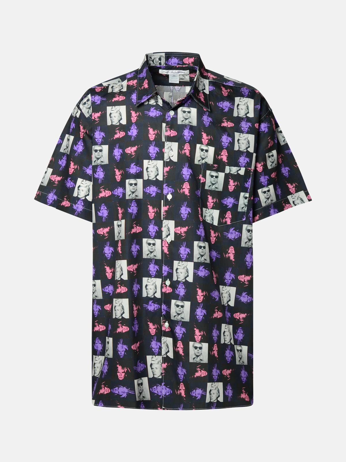 Shop Comme Des Garçons Shirt 'andy Warhol' Black Cotton Shirt