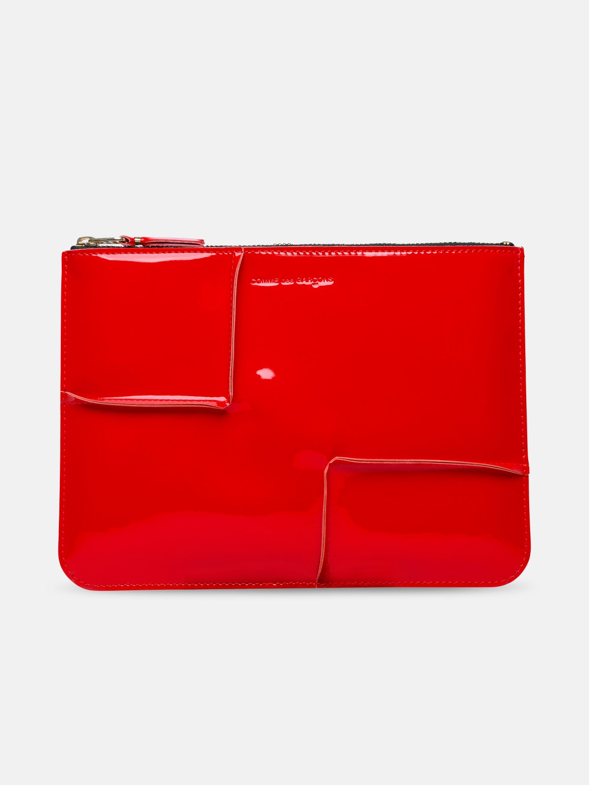 Shop Comme Des Garçons 'medley' Red Leather Envelope