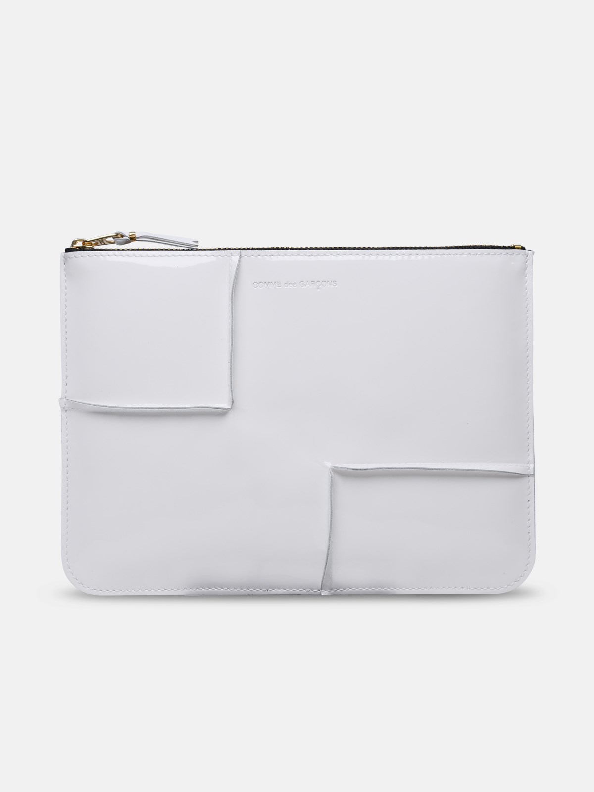 Shop Comme Des Garçons 'medley' White Leather Packet