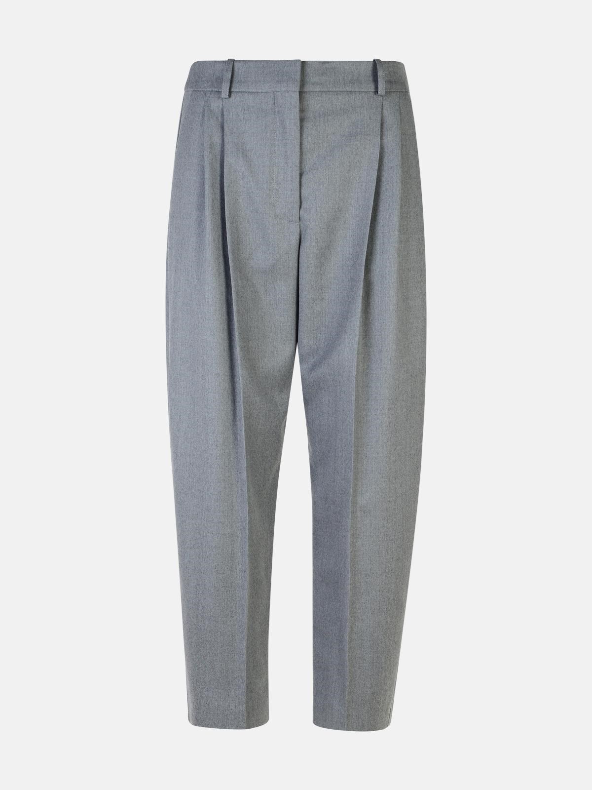 Stella Mccartney Grey Wool Trousers In Gray