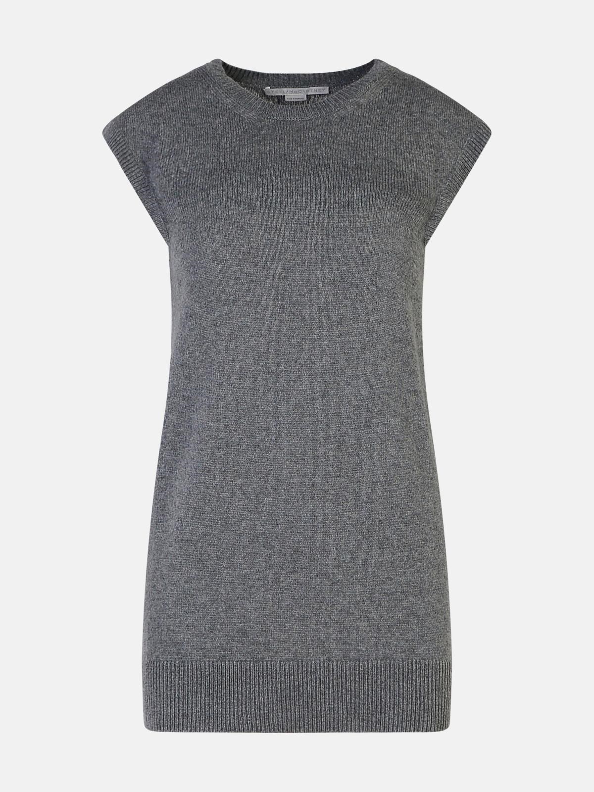 STELLA Mc CARTNEY 'Stella Mccartney' Sleeveless Grey Cashmere Sweater　STELLA McCARTNEY 「ステラ マッカートニー」 ノースリーブ グレー カシミア セーター STELLA