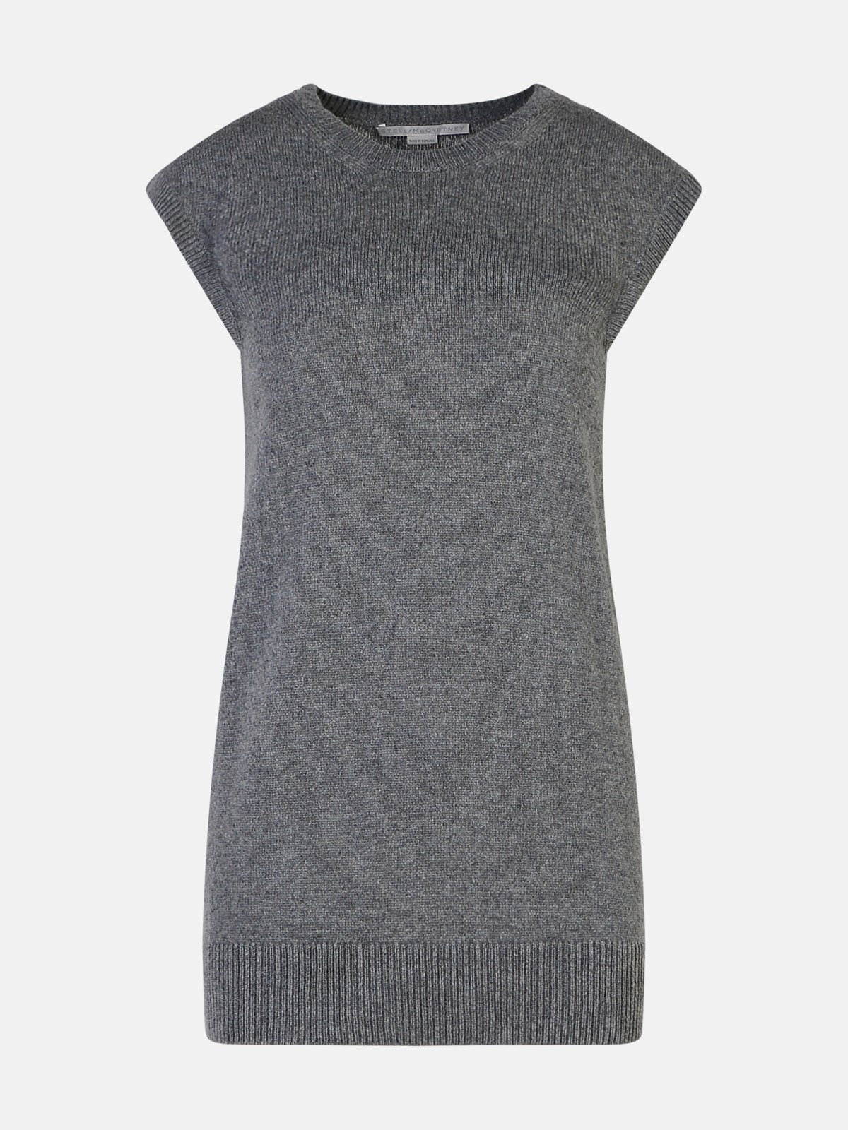 Shop Stella Mccartney '' Sleeveless Grey Cashmere Sweater