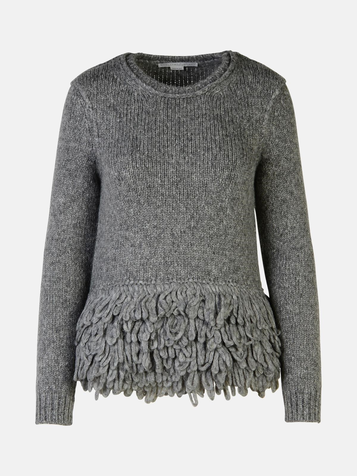 Stella Mccartney Grey Alpaca Blend Sweaters In Gray