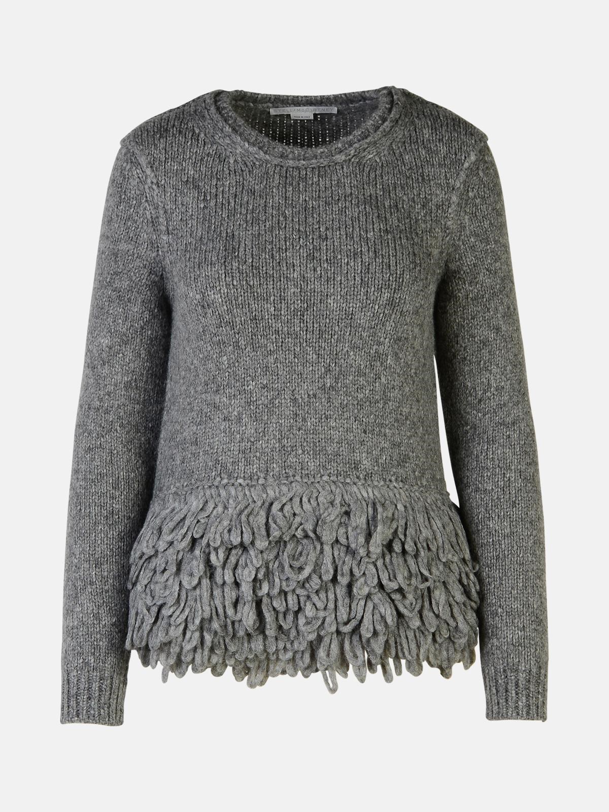 Stella Mccartney Grey Alpaca Blend Sweaters In Grey