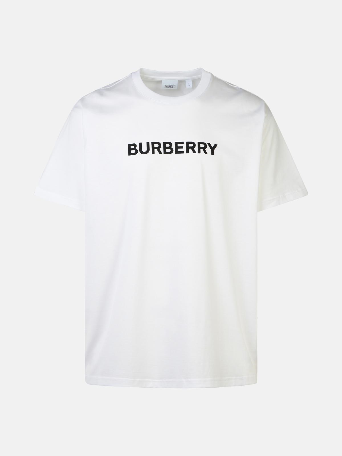 BURBERRY 'HARRISTON' WHITE COTTON T-SHIRT 