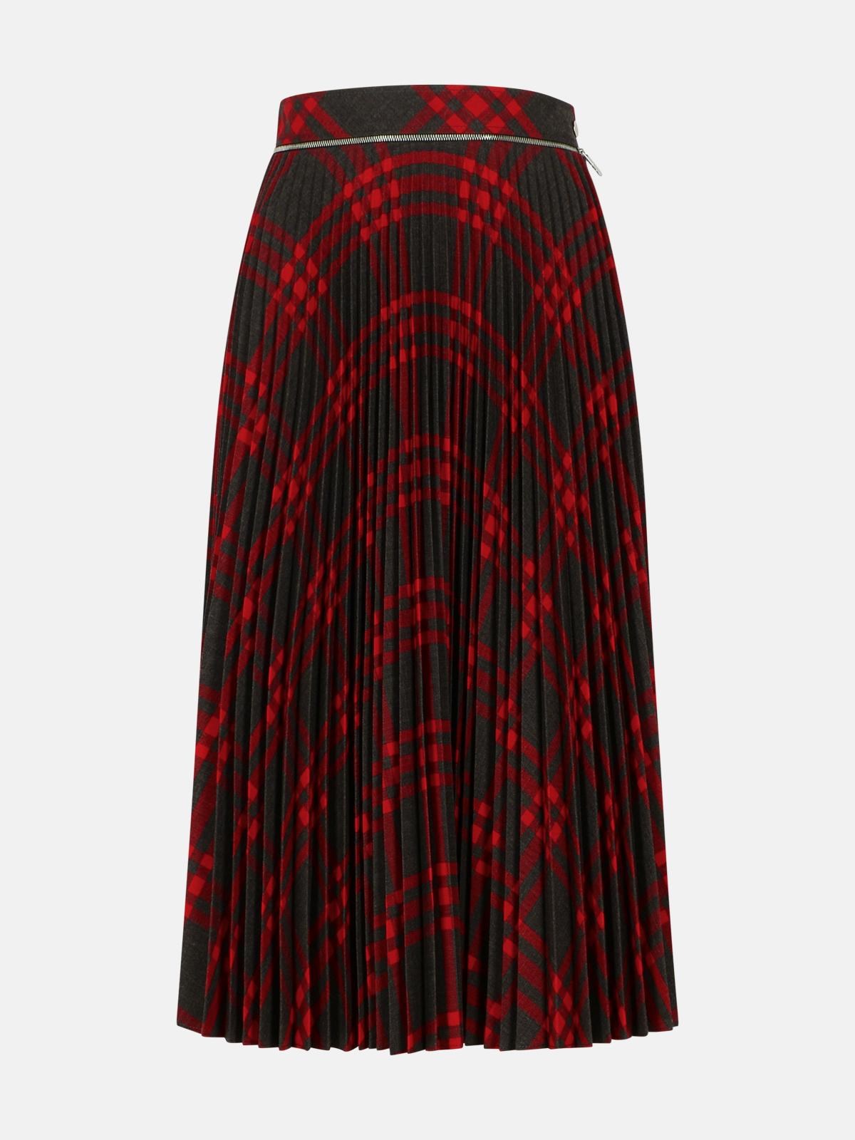 Burberry BURBERRY 'Check' Long Wool Blend Skirt　BURBERRY チェック ウールブレンド ロングスカート