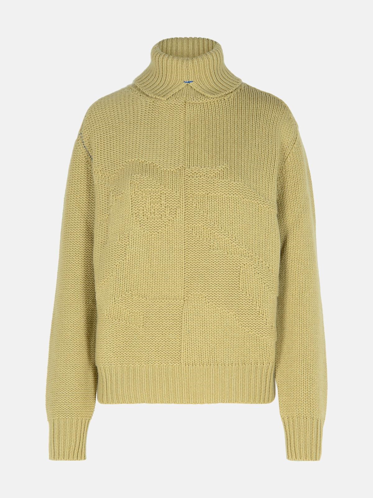 Burberry Green Cashmere Turtleneck Sweater In Green