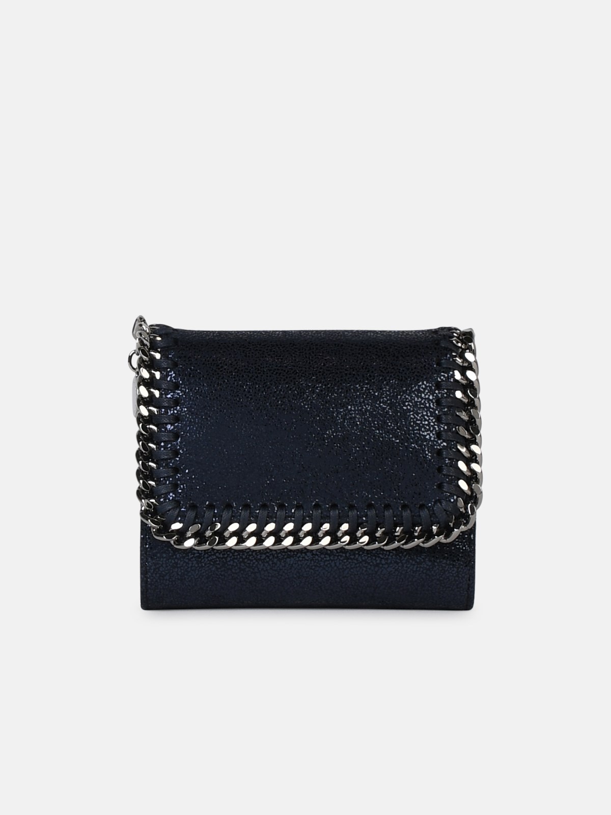 Stella Mccartney 'small Falabella Tri-fold' Blue Recycled Polyester Wallet