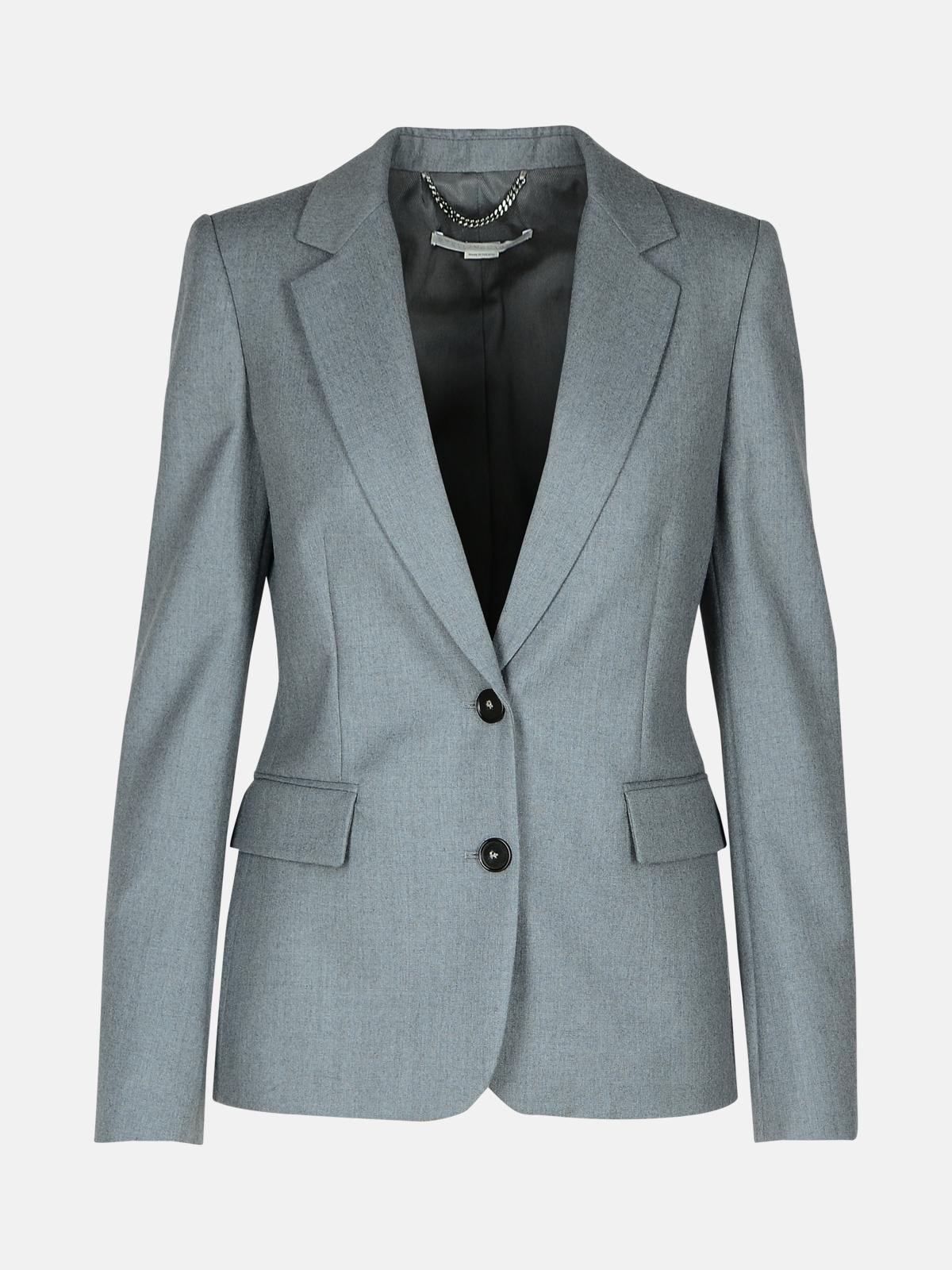 STELLA MCCARTNEY GREY WOOL BLAZER 