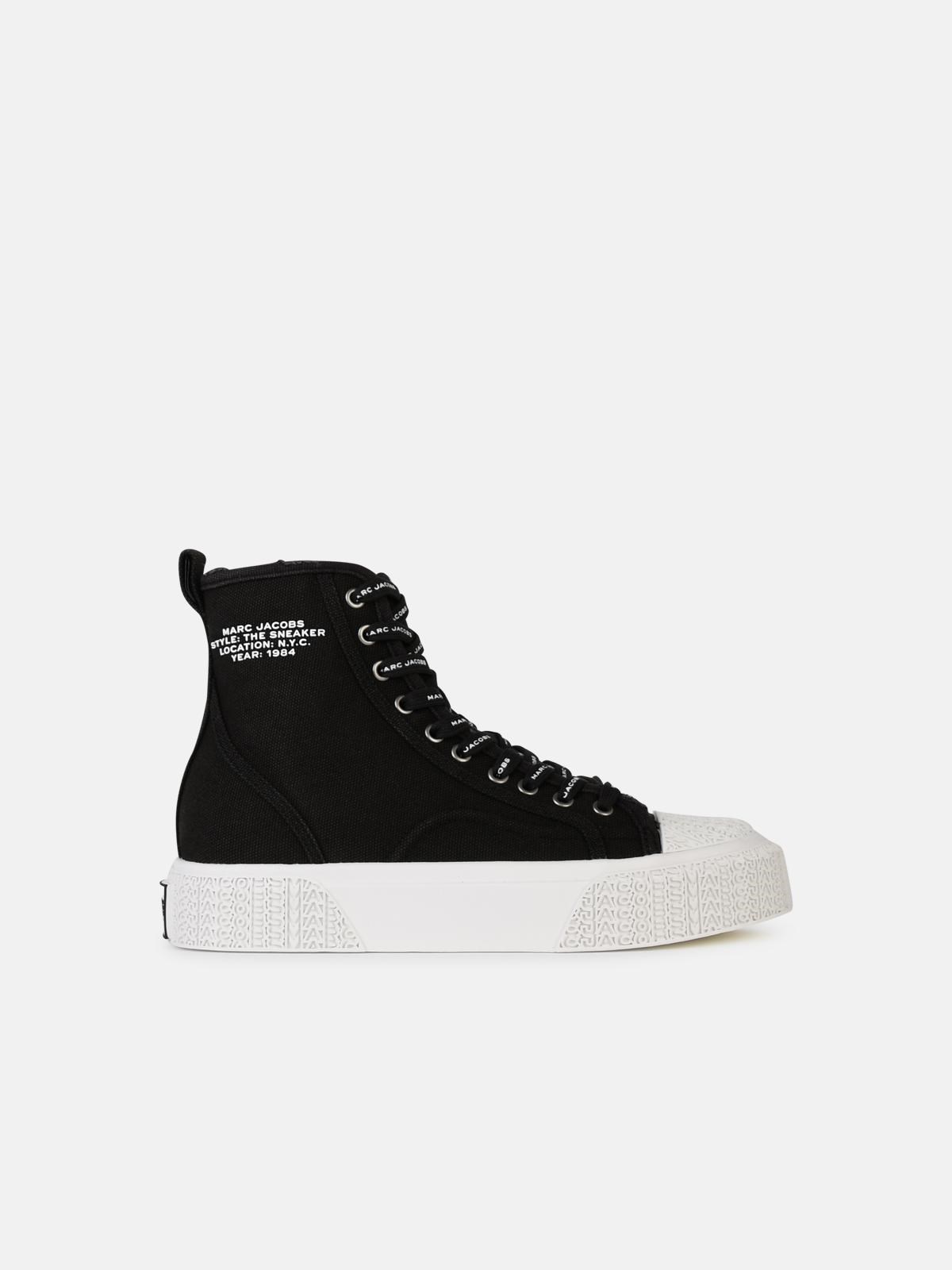 Shop Marc Jacobs 'the High Top' Black Tela Sneakers