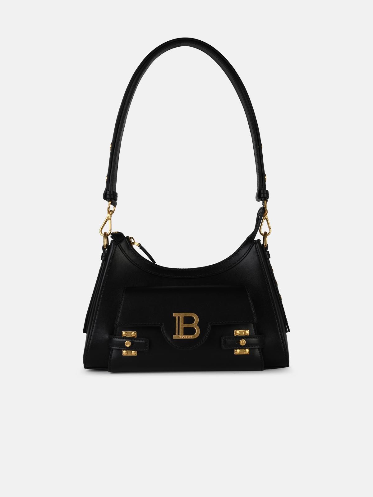 Balmain 'hobo B-buzz' Black Leather Bag