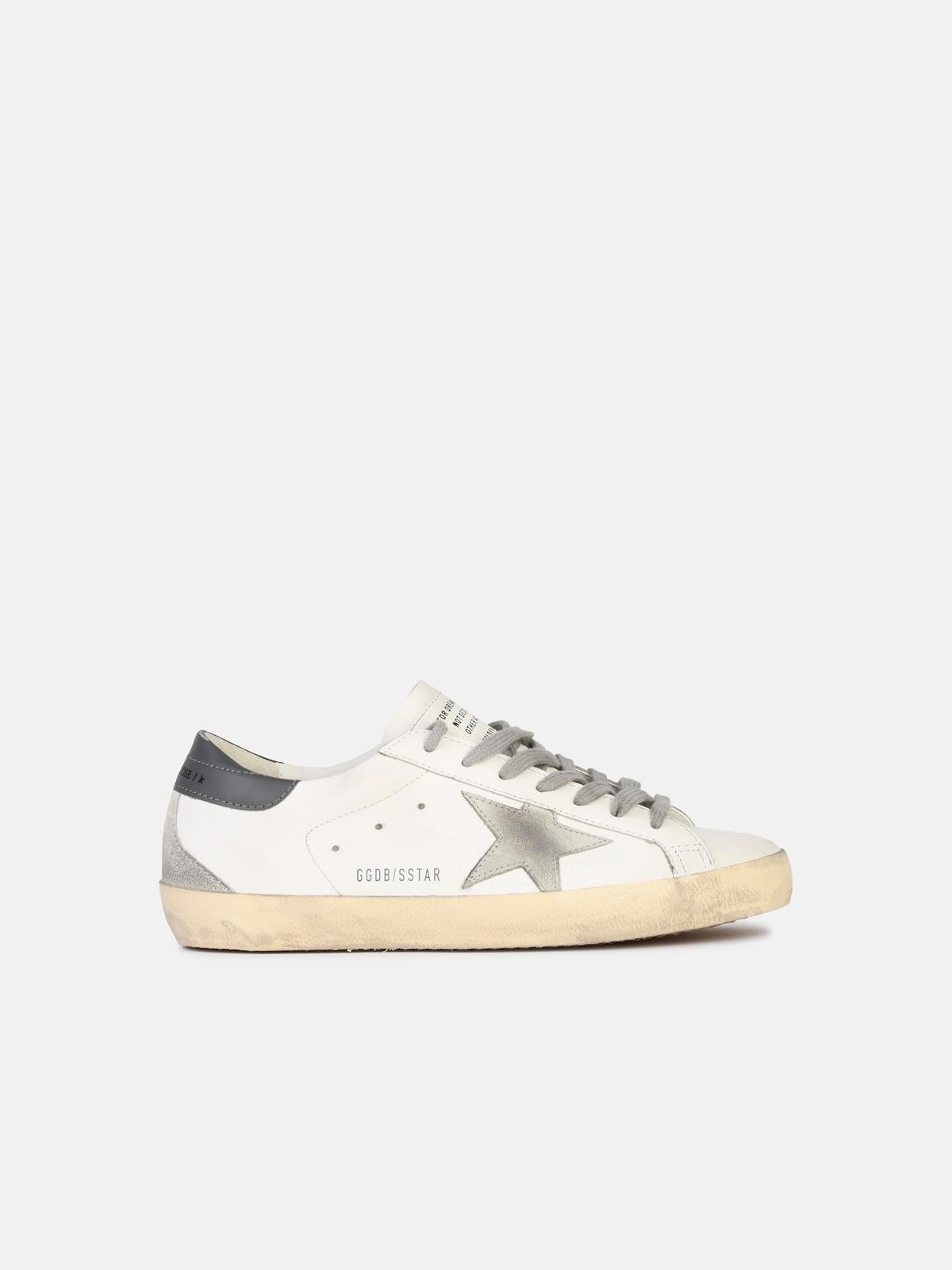 Golden Goose White Leather Sneakers In Multi