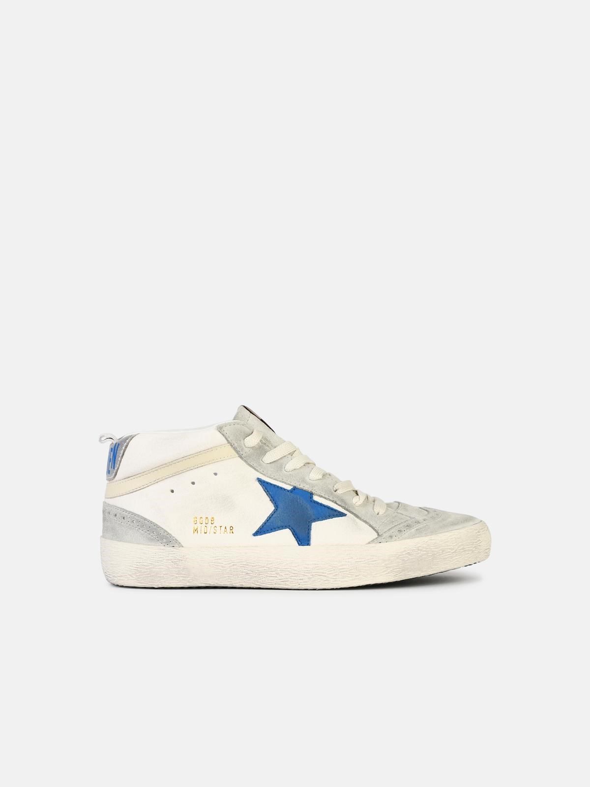 Shop Golden Goose 'mid Star Classic' White Leather Sneakers