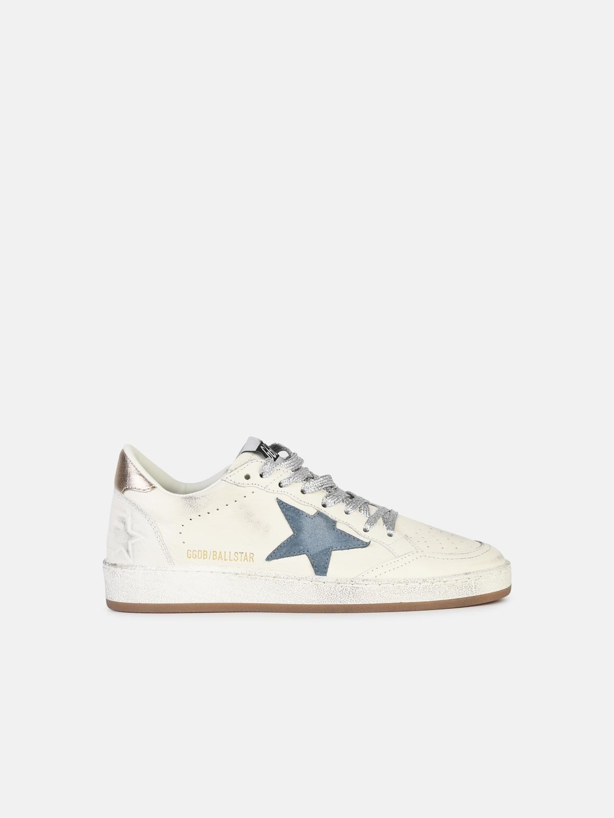 Golden Goose 'ball Star' White Leather Sneakers