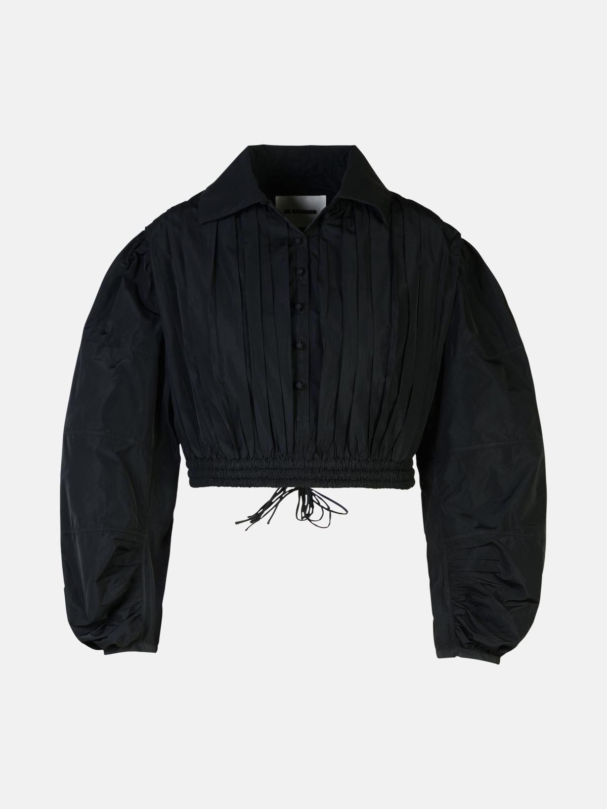 Shop Jil Sander Black Polyester Blouse