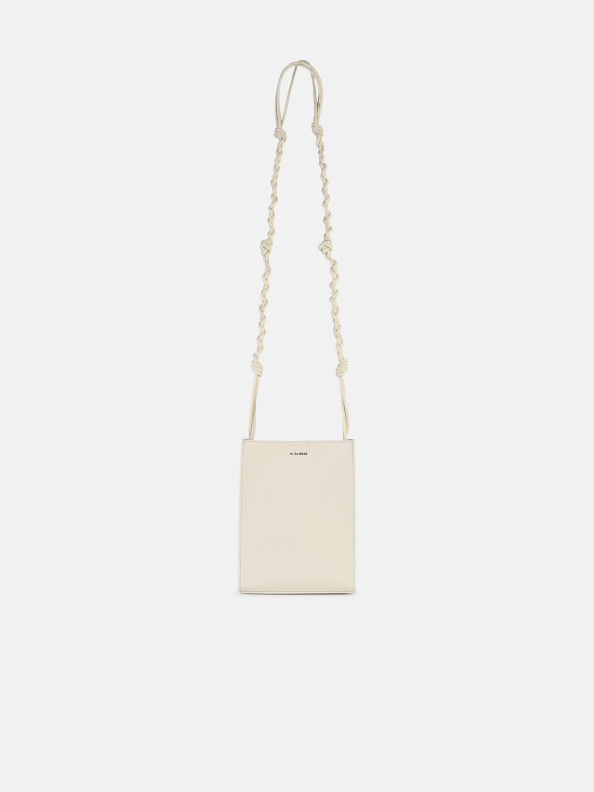 Jil Sander 'tangle' Ivory Leather Crossbody Bag In Neutral