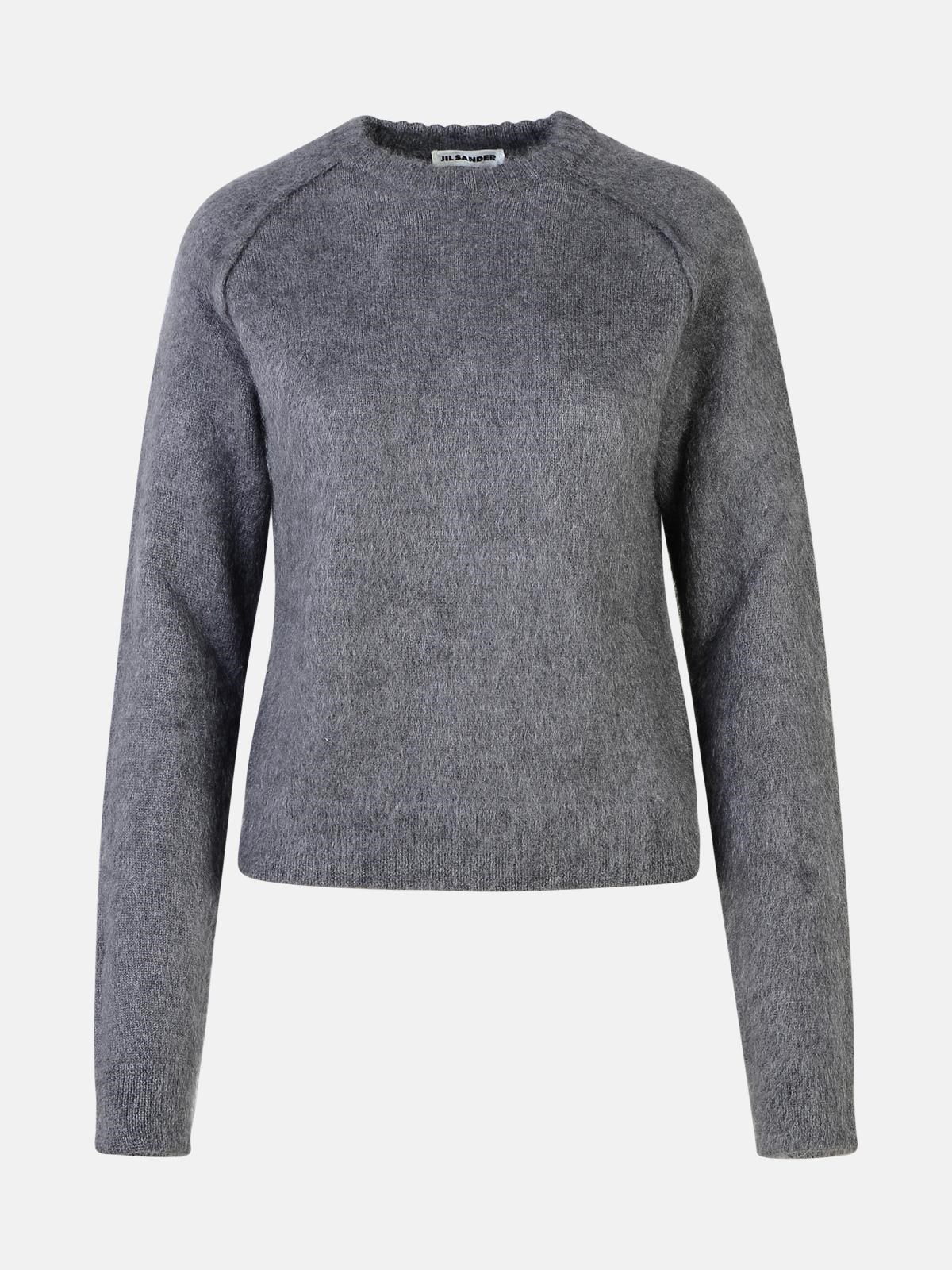 Jil Sander Grey Wool Blend Sweater In Grey