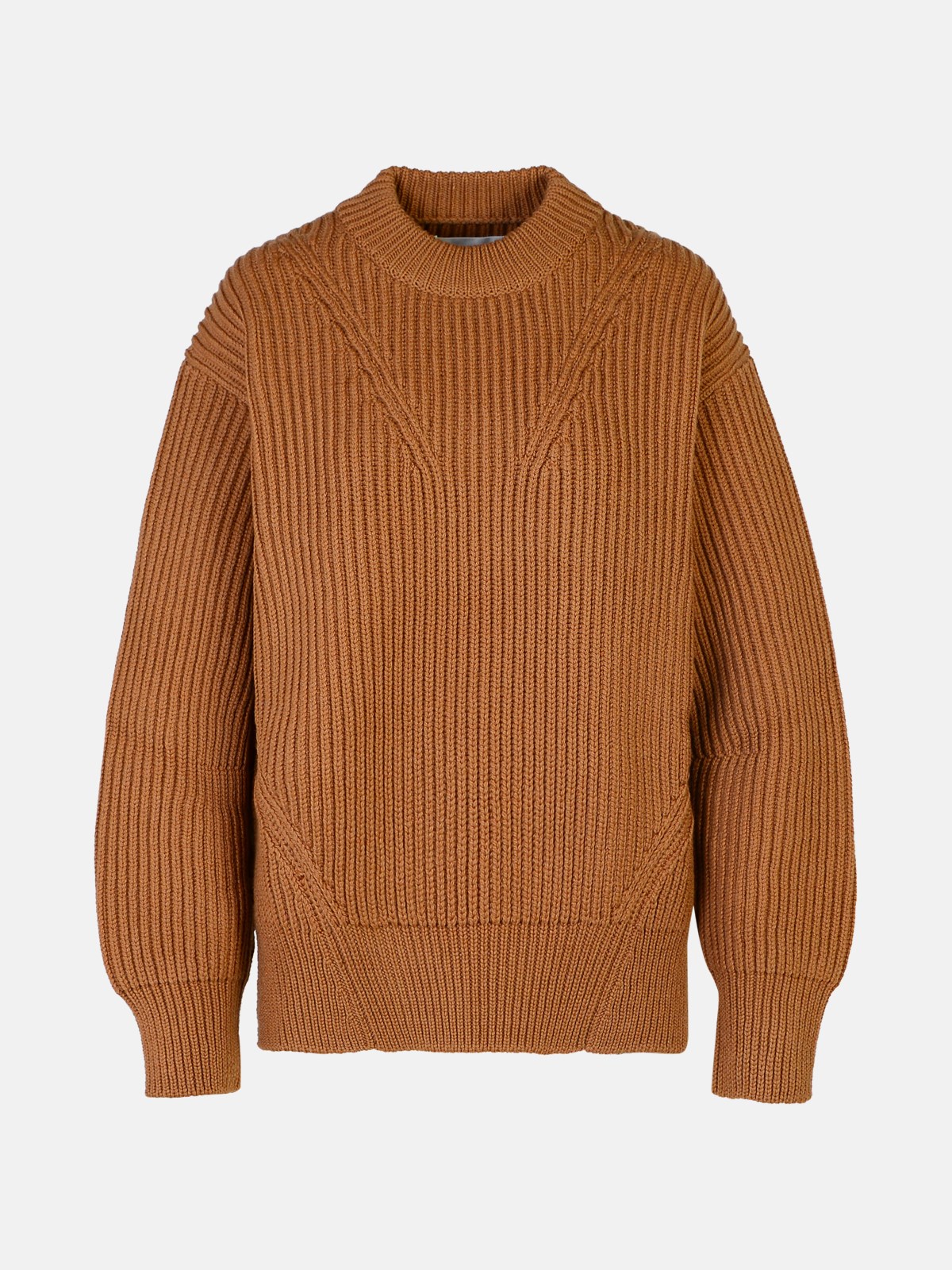 Shop Jil Sander Brown Wool Sweater