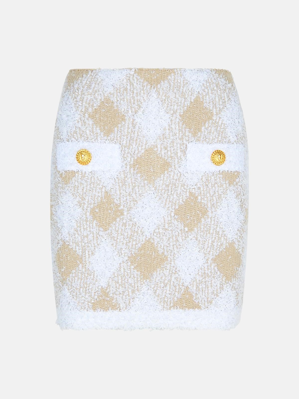 Balmain Beige Polyamide Blend Skirt