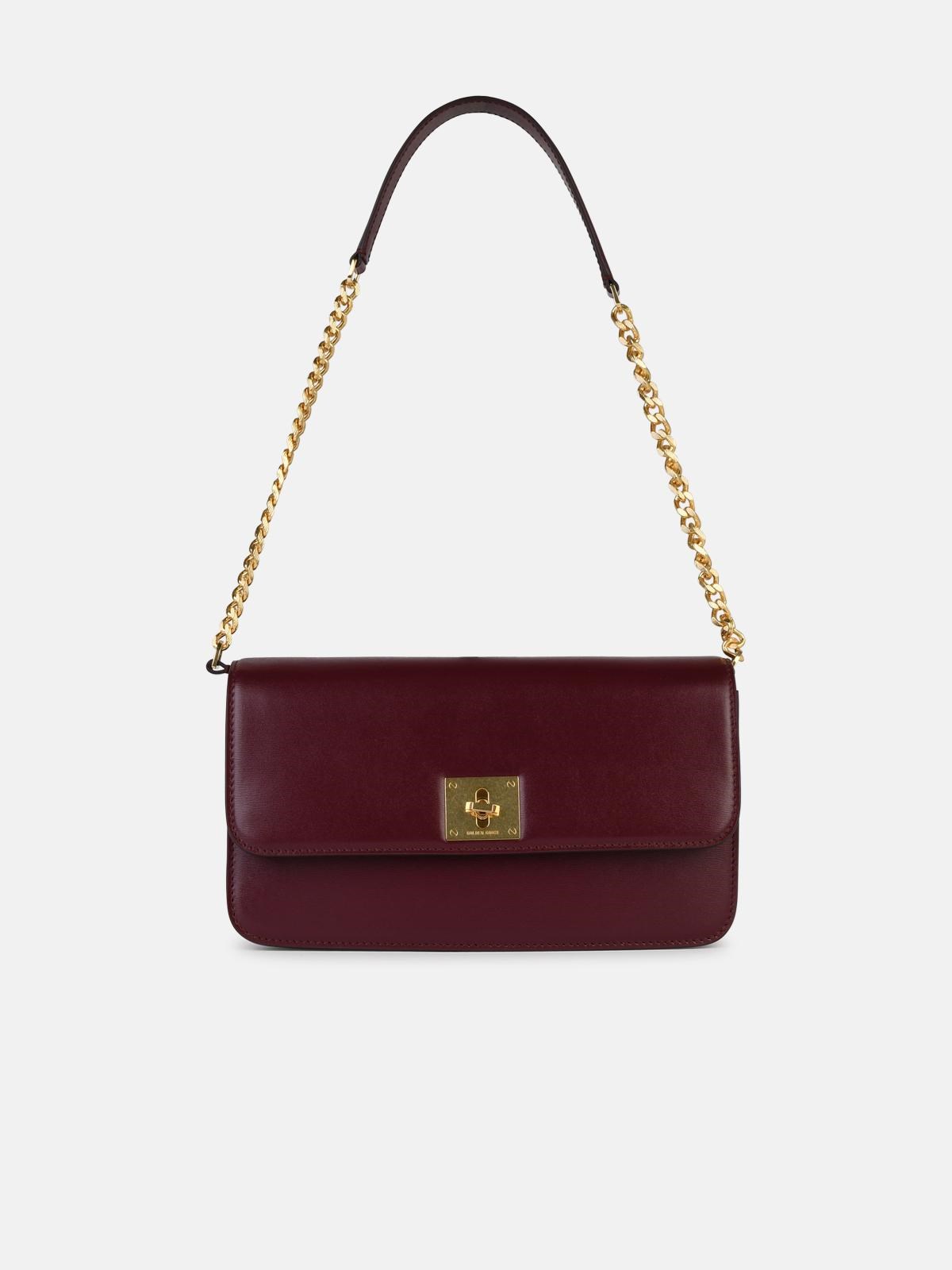 Golden Goose 'gioia' Burgundy Leather Crossbody Bag In Bordeaux