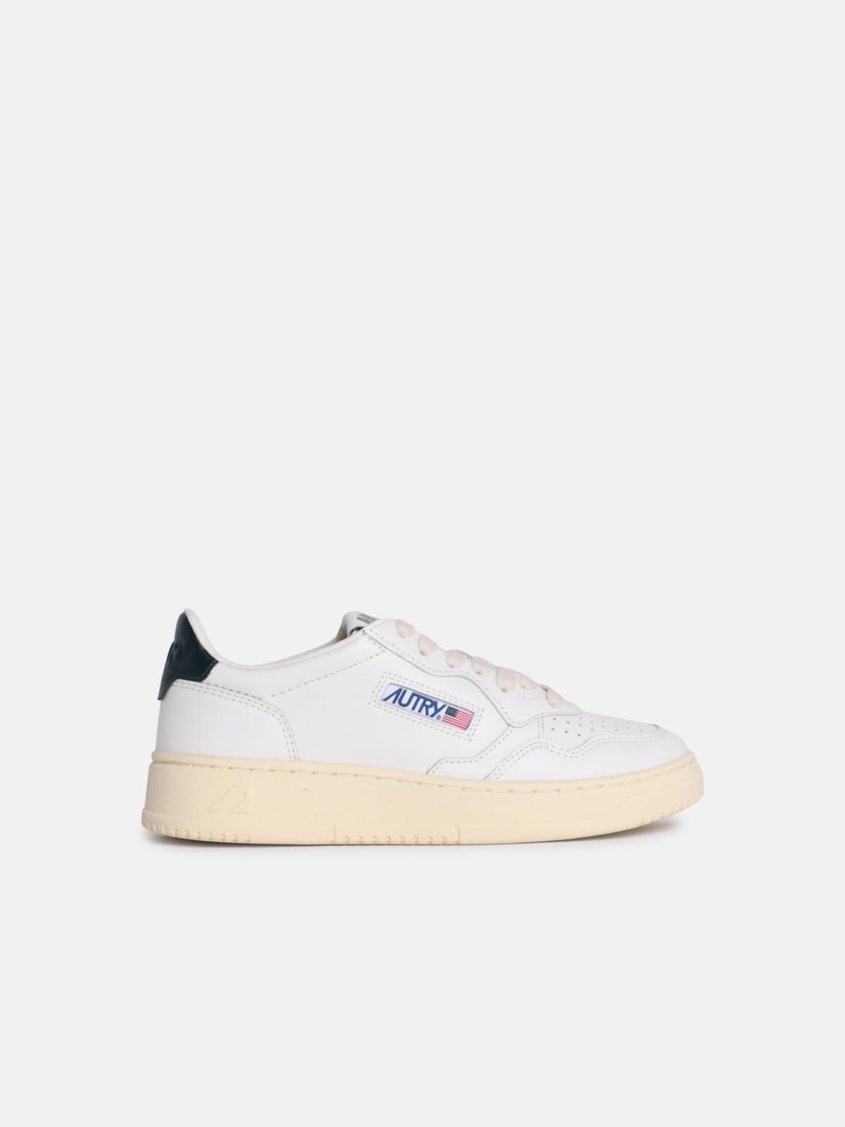 Autry 'medalist Low' White Leather Sneakers In White