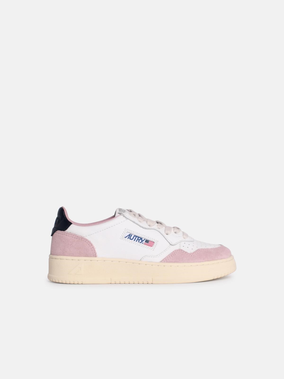 Autry 'medalist Low' White Leather Sneakers In White