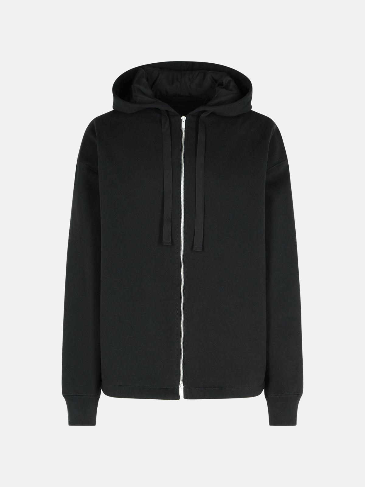 Shop Jil Sander Black Cotton Sweatshirt