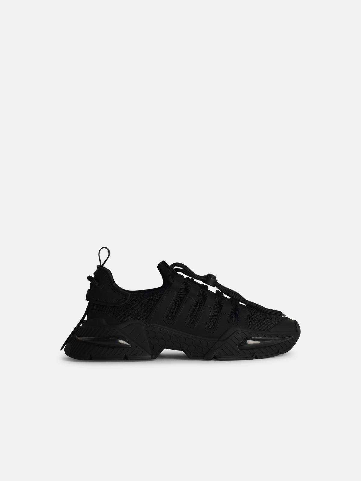 Shop Dolce & Gabbana Black Nylon Blend Sneakers