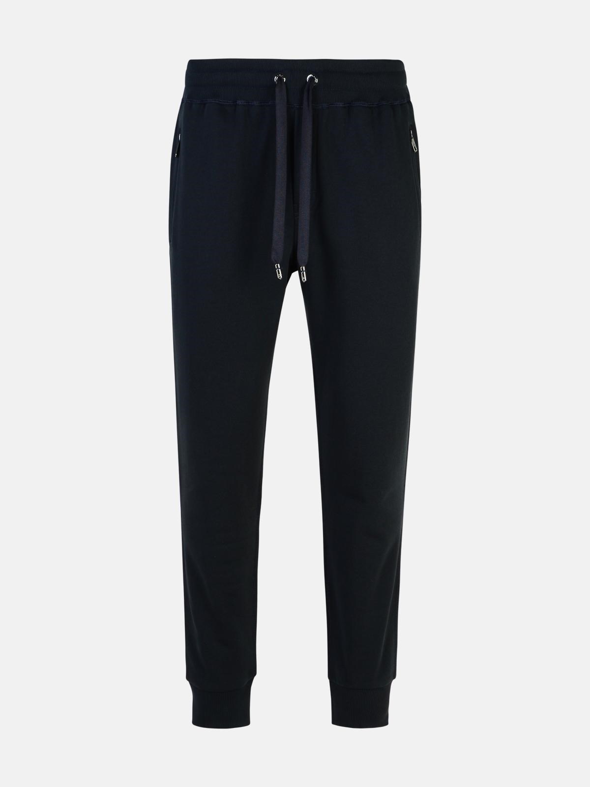 Shop Dolce & Gabbana 'jogger' Navy Cotton Pants