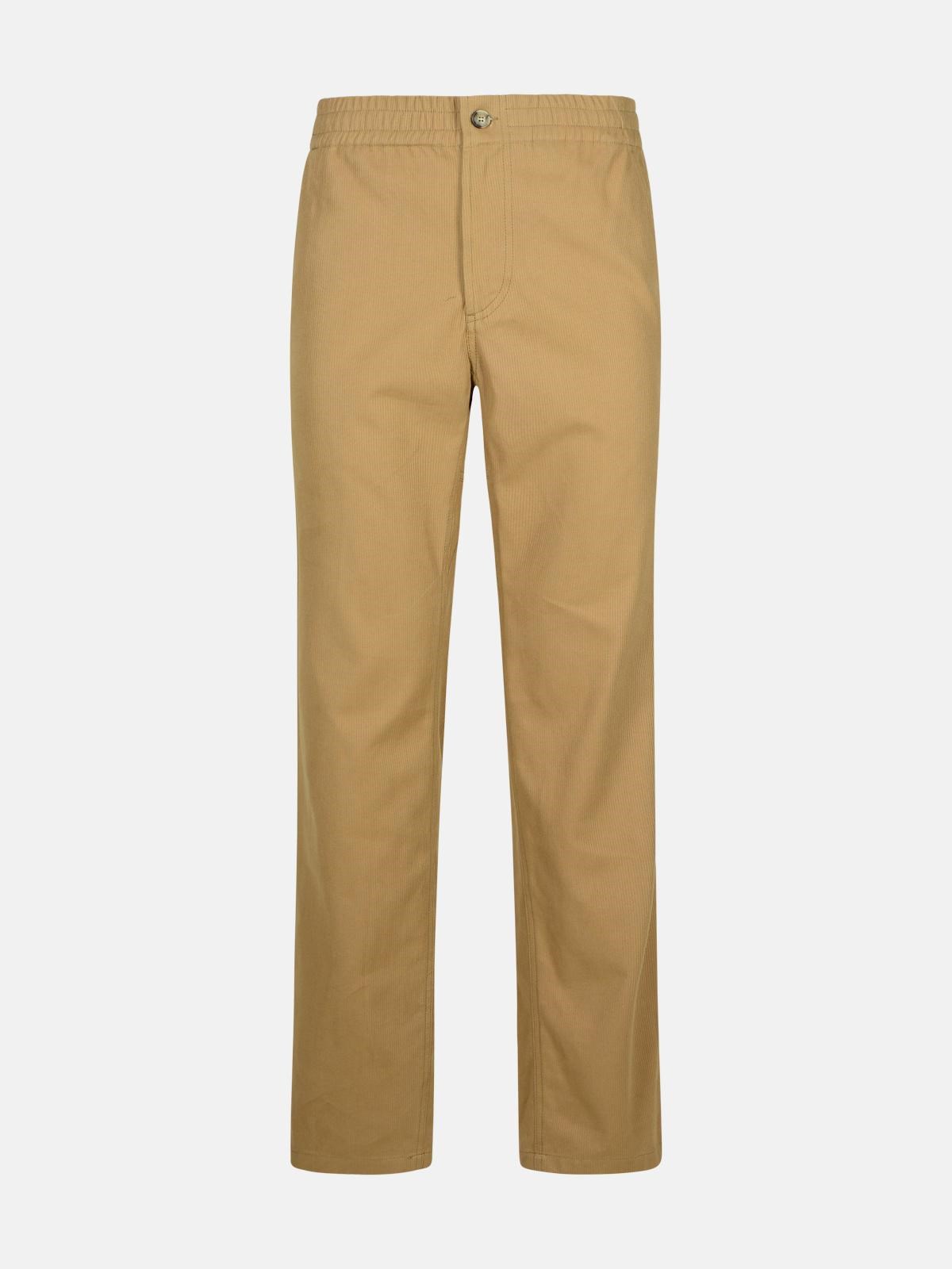 Shop Apc 'chuck' Beige Cotton Pants