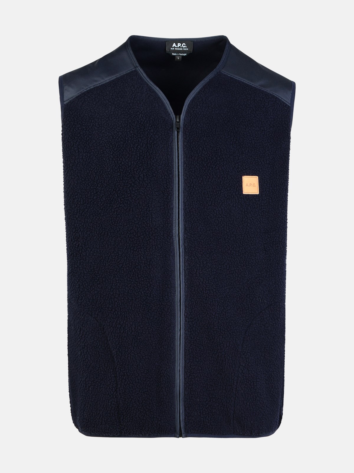 Shop Apc 'nate' Navy Polyester Vest