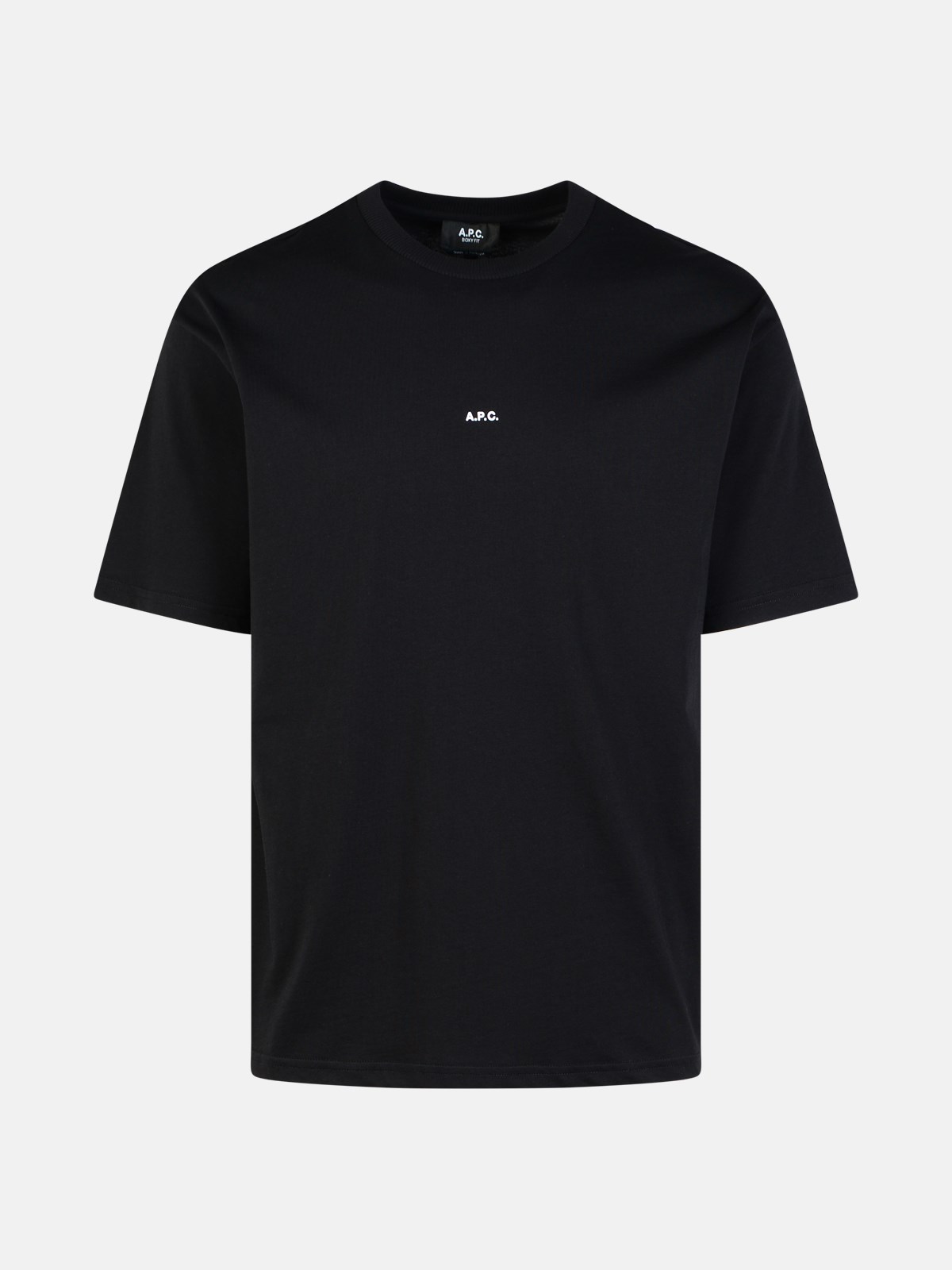 Shop Apc 'boxy' Black Cotton T-shirt