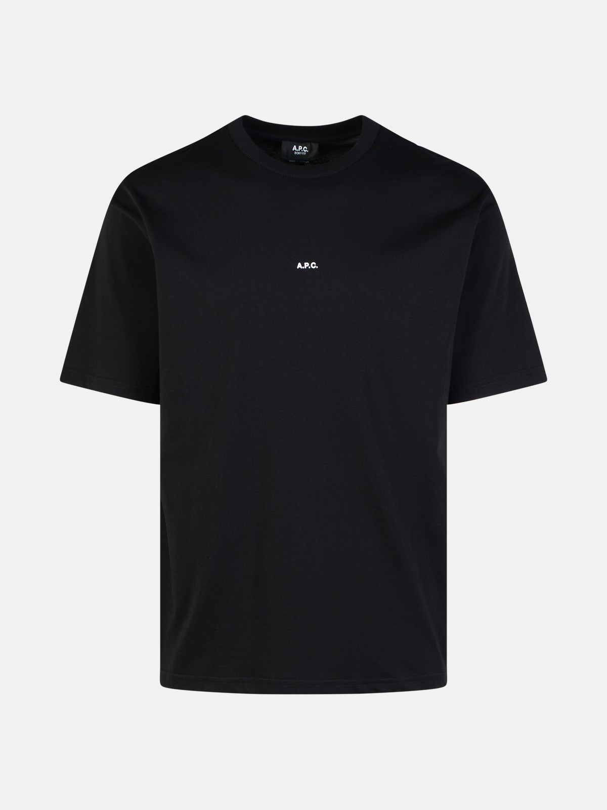 APC 'BOXY' BLACK COTTON T-SHIRT 