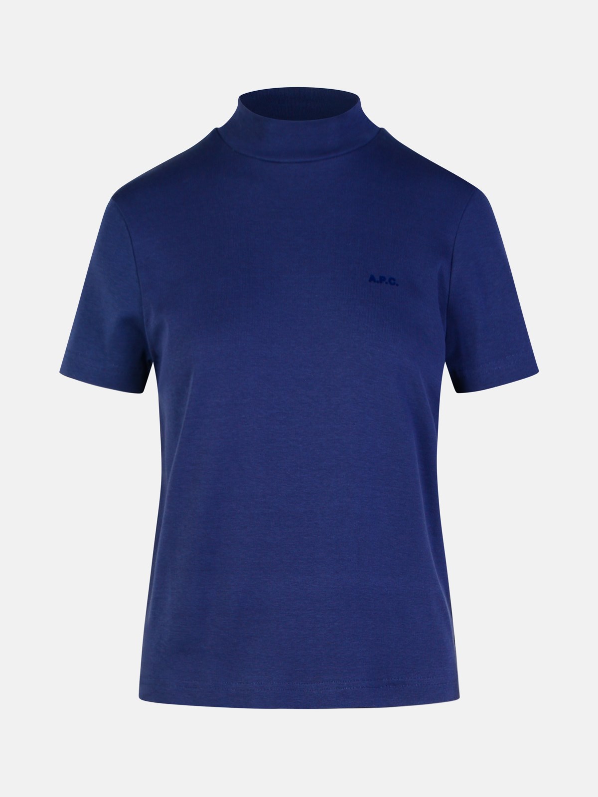 Shop Apc 'caroll' Navy Cotton T-shirt