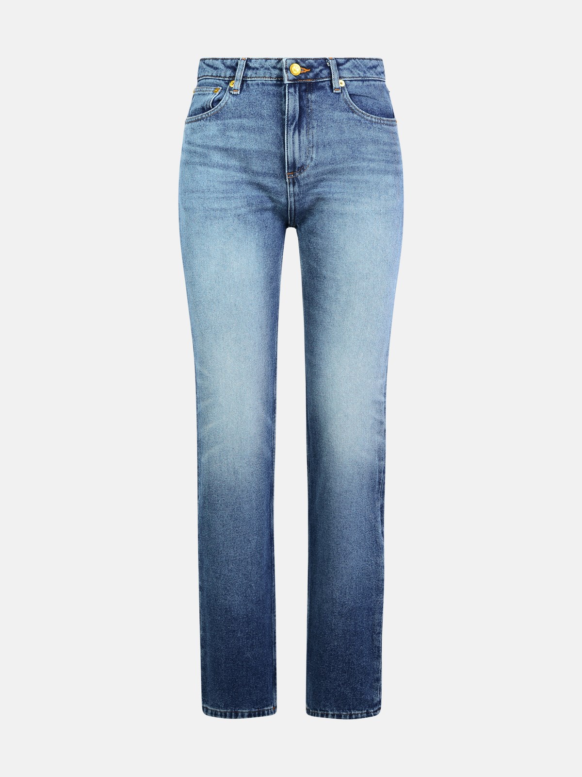 Shop Apc 'kylie' Blue Denim Jeans