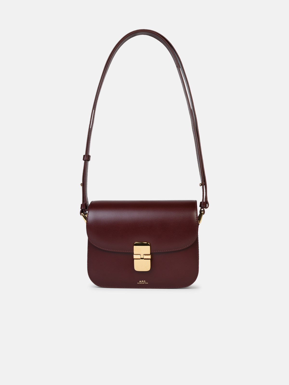 Shop Apc Small 'grace' 'gae Vino' Smooth Leather Bag In Bordeaux
