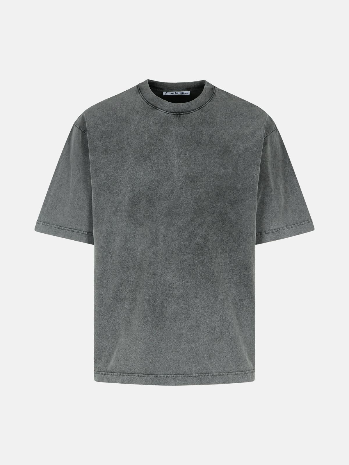 Acne Studios Kids' Gray Cotton T-shirt In Grey