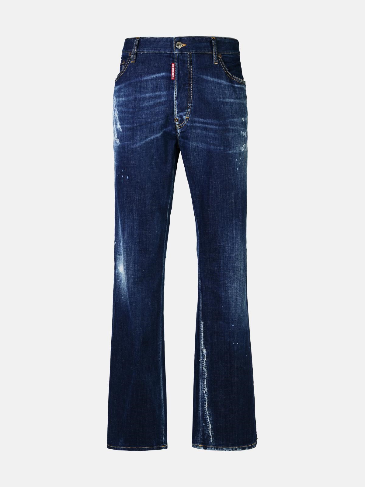 Dsquared2 'roadie' Blue Cotton Denim Jeans In Blue
