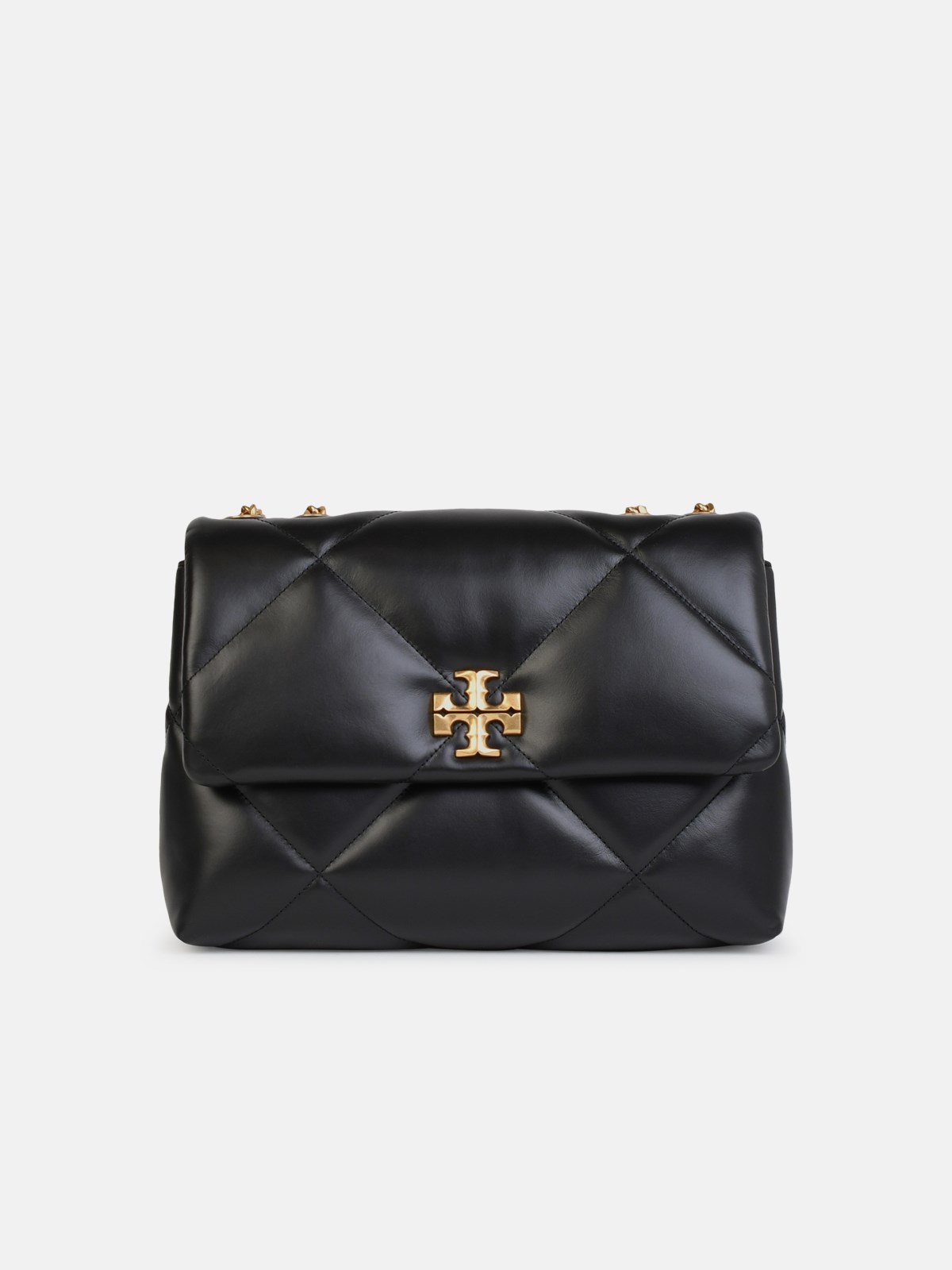 Shop Tory Burch 'kira' Black Leather Double Shoulder Bag